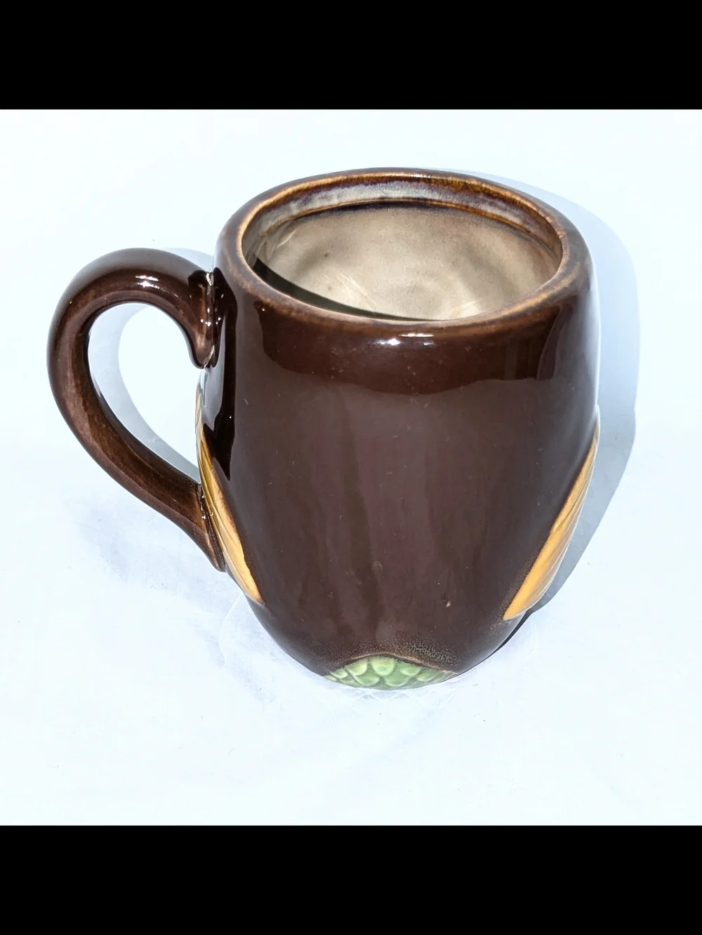 Burton+Burton Brown and Green Owl Ceramic Mug - Picture 3 of 8